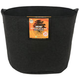 Gro Pro Essential Round Fabric Pots with Handles - Black