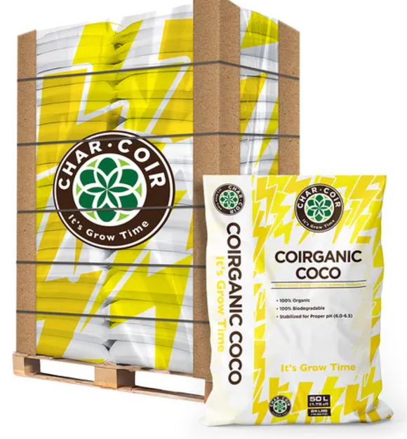 Char Coir Coirganic Coco, Loose Fill 100% Organic Coco Coir, 50 Liters, 1.75 Cu Ft