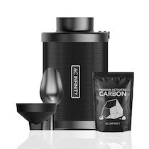 AC Infinity Refillable Carbon Filter Kit, With Charcoal Refill , 4-inch
