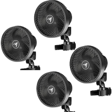 CLOUDRAY S6 4-Pack, Gen 2 Grow Tent Clip Fan 6” with Long-Life EC Motor, 10-Level Dynamic Wind Modes & Fan Speeds, 10-Level Auto Oscillation