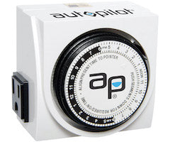 Autopilot Dual-Outlet Analog Grounded Timer 1725W, 15A, 15 min on/off, 24 hr
