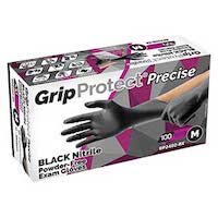 GripProtect Precise BLACK Nitrile Powder-Free Exam Gloves